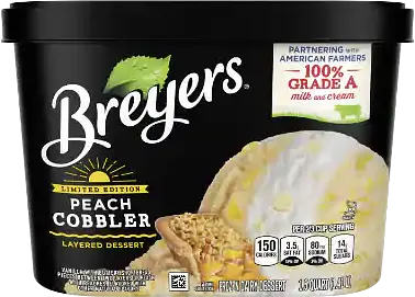 Breyers Layered Dessert Peach Cobbler ice cream